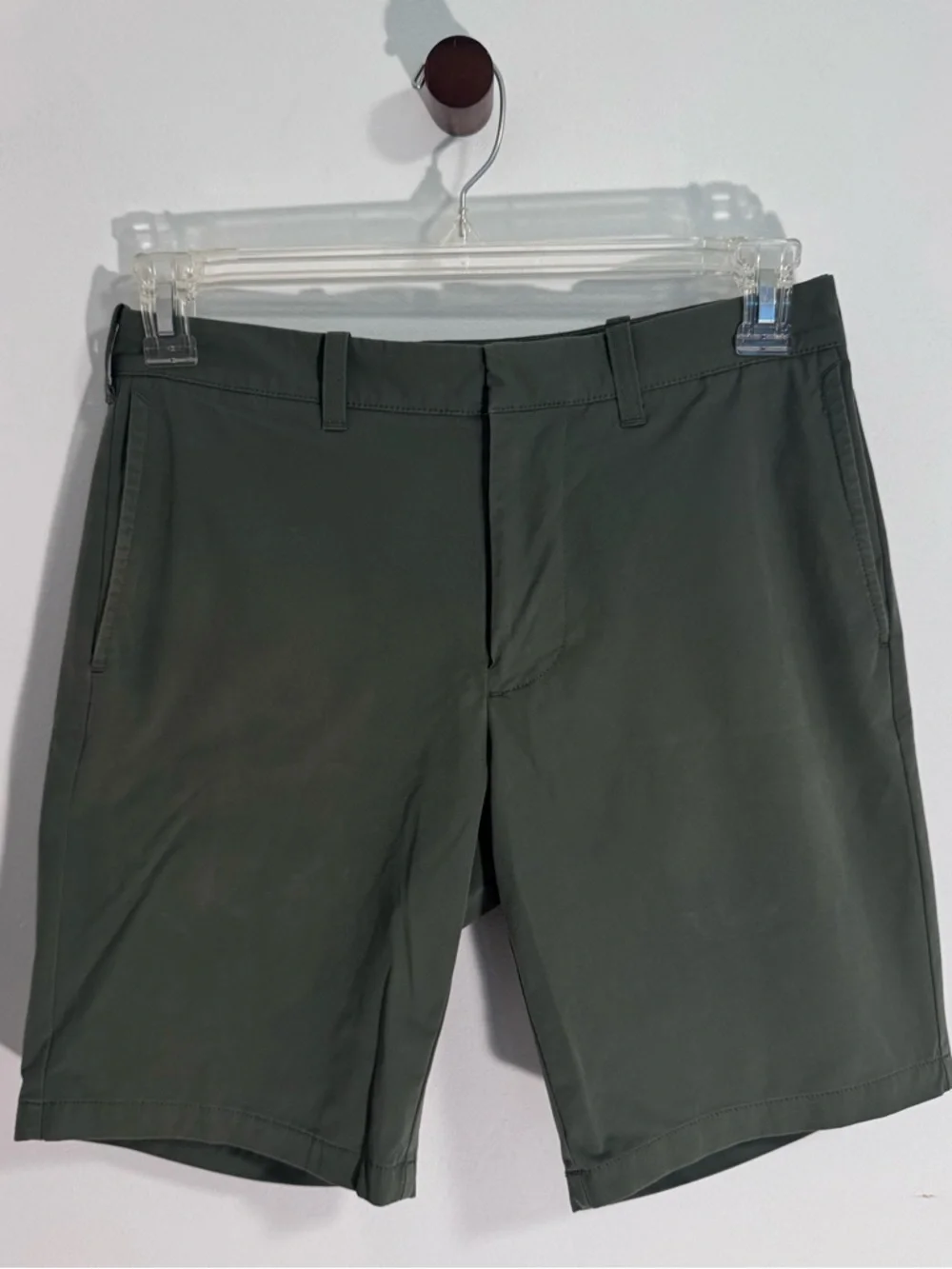 J. Crew Men's Flat-Front Shorts in Dark Olive